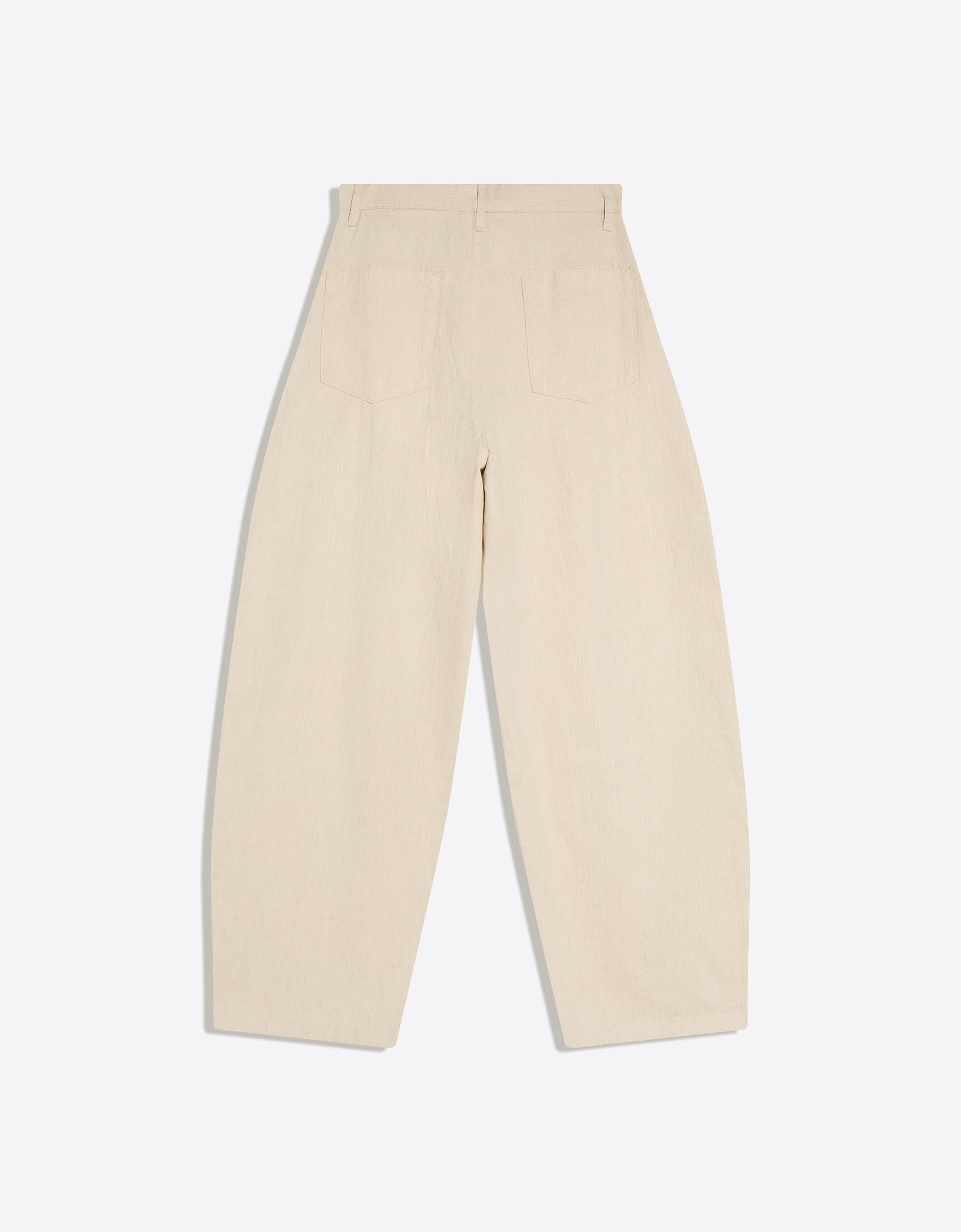 Super baggy trousers with linen