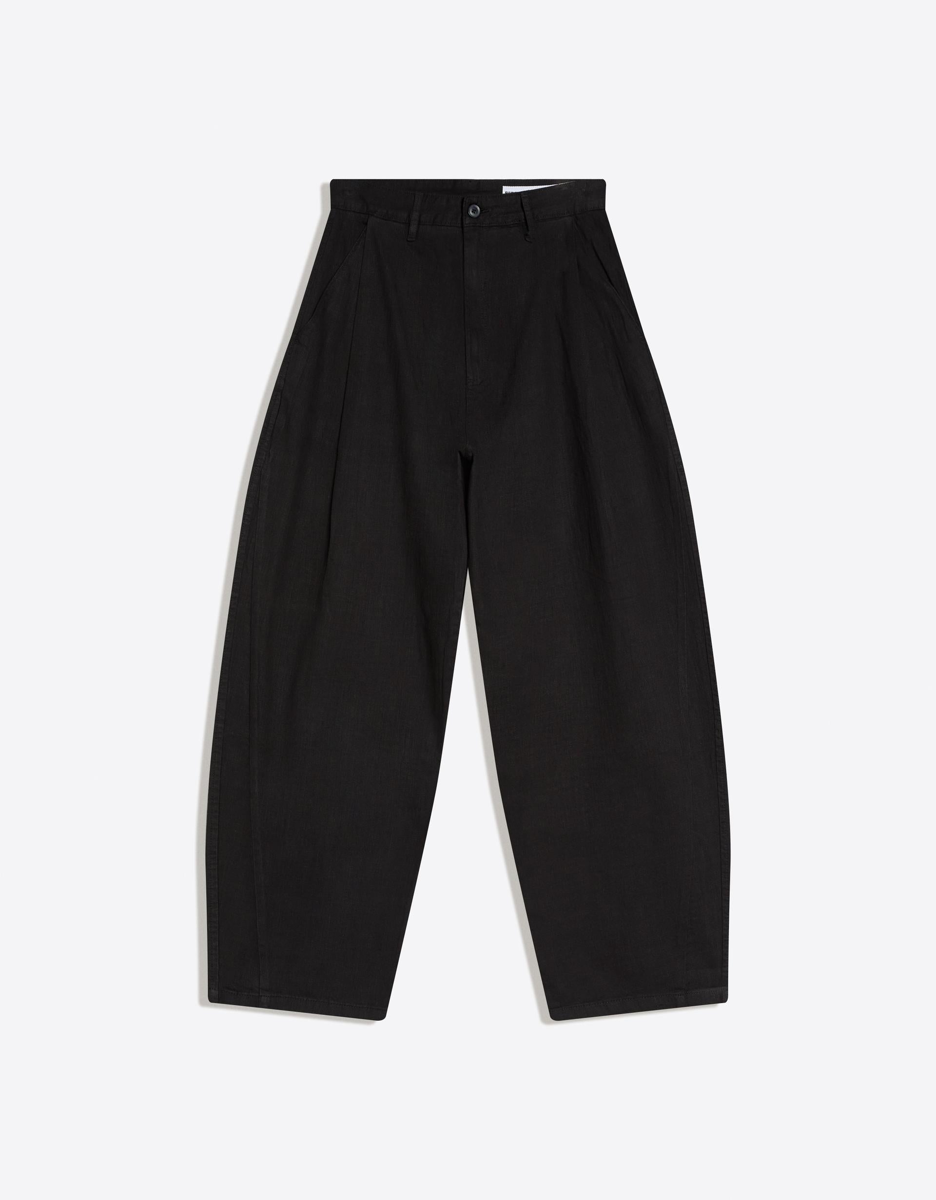 Super baggy trousers with linen