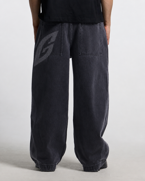 DARK MATTER WASH WIDE JEANS