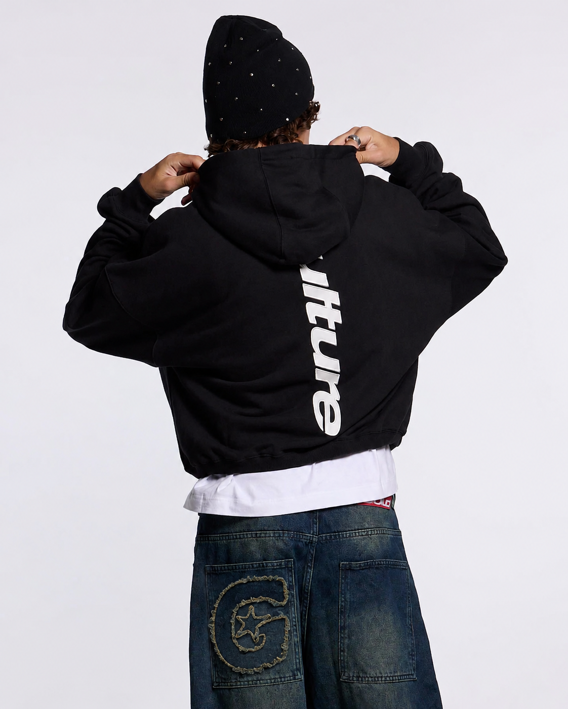 VERTICAL HOODIE BLACK
