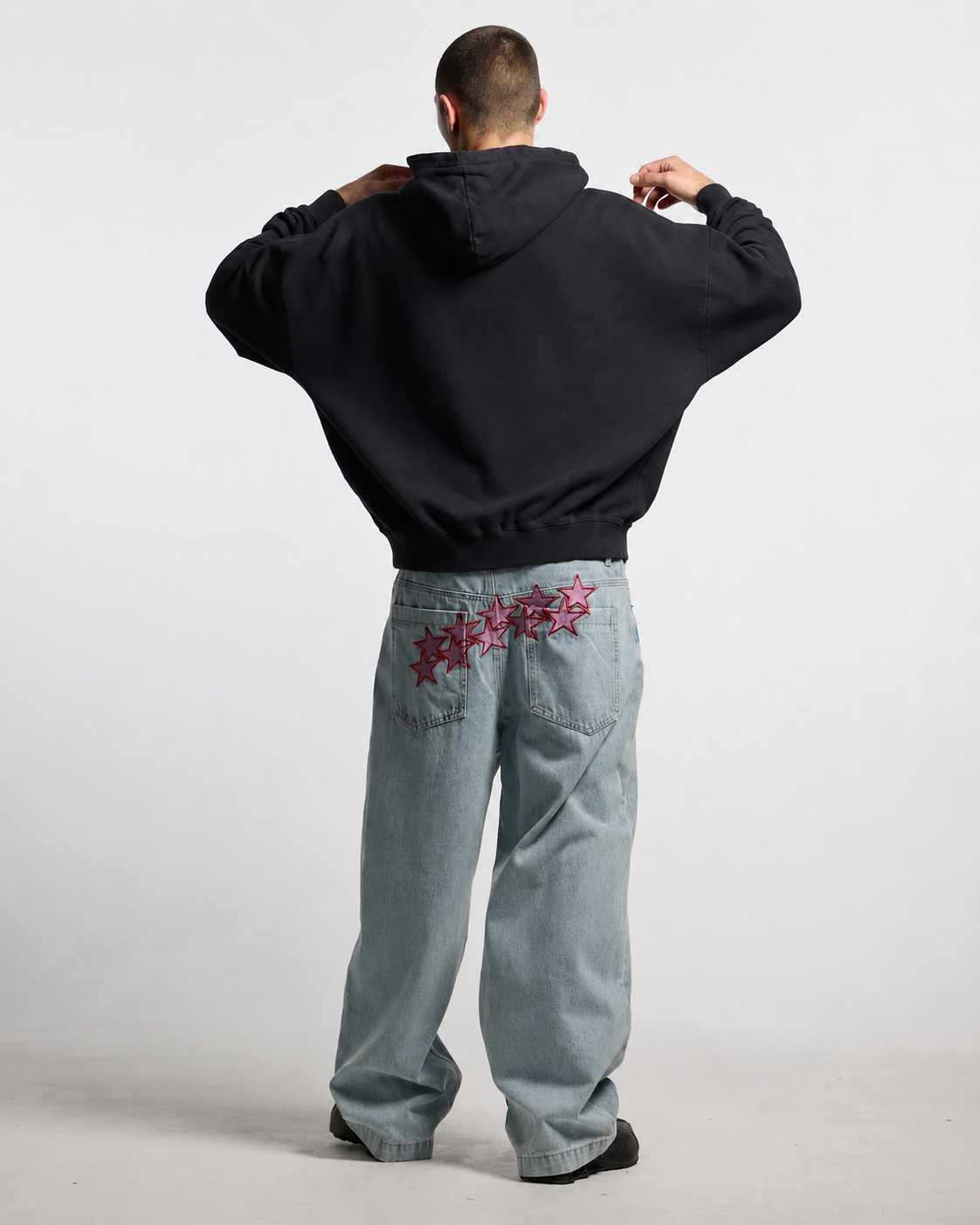 STARS PANTS LIGHT BLUE DENIM