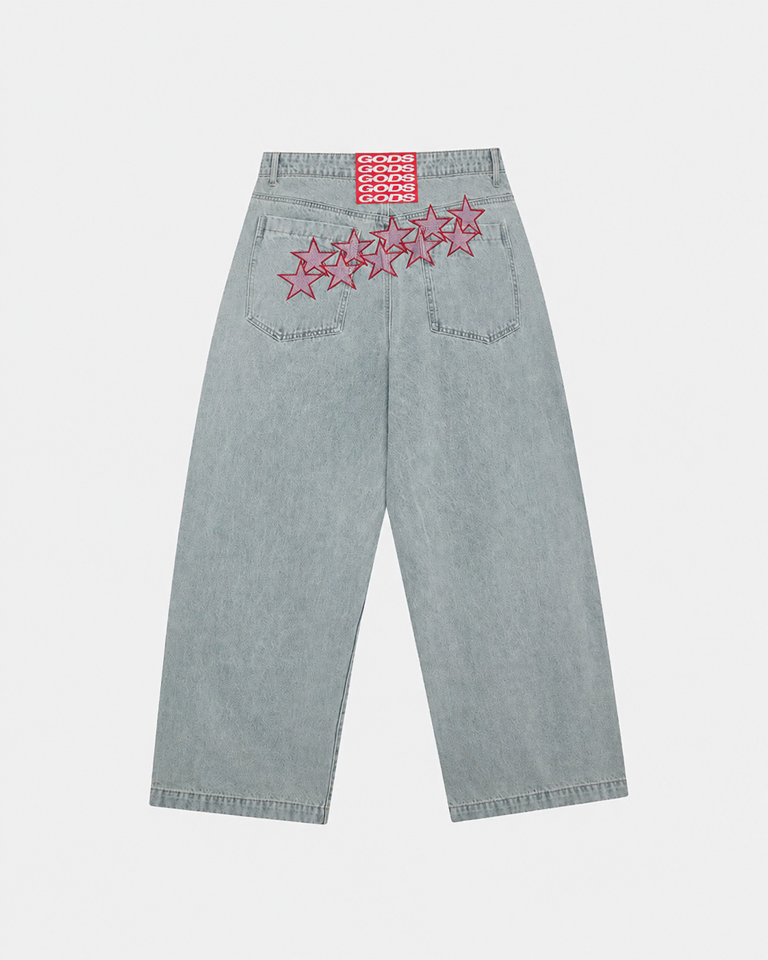 STARS PANTS LIGHT BLUE DENIM