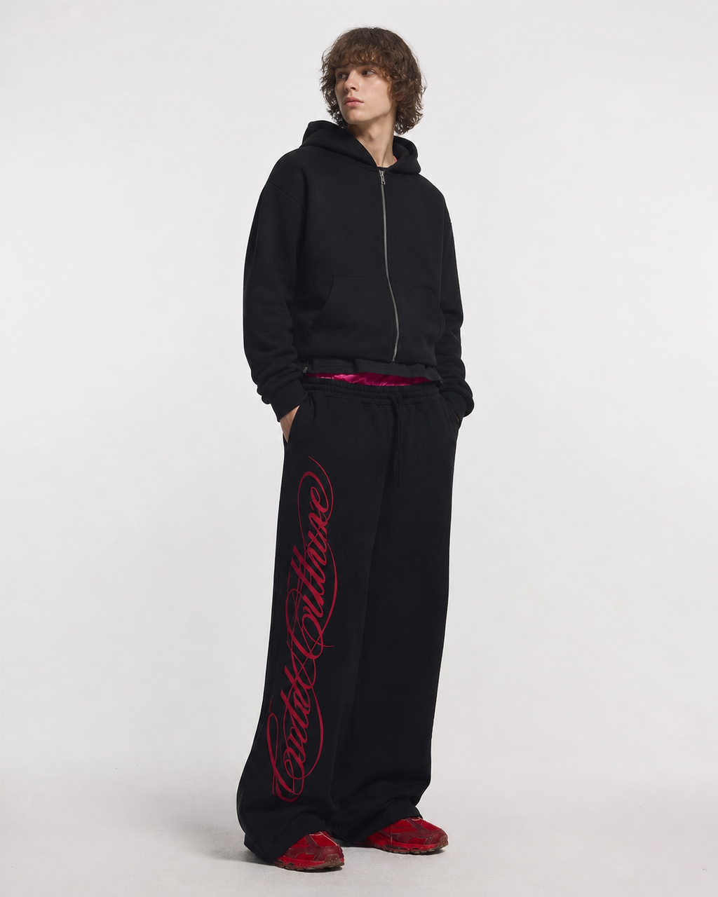 Midnight Script Wide-Leg Sweatpants