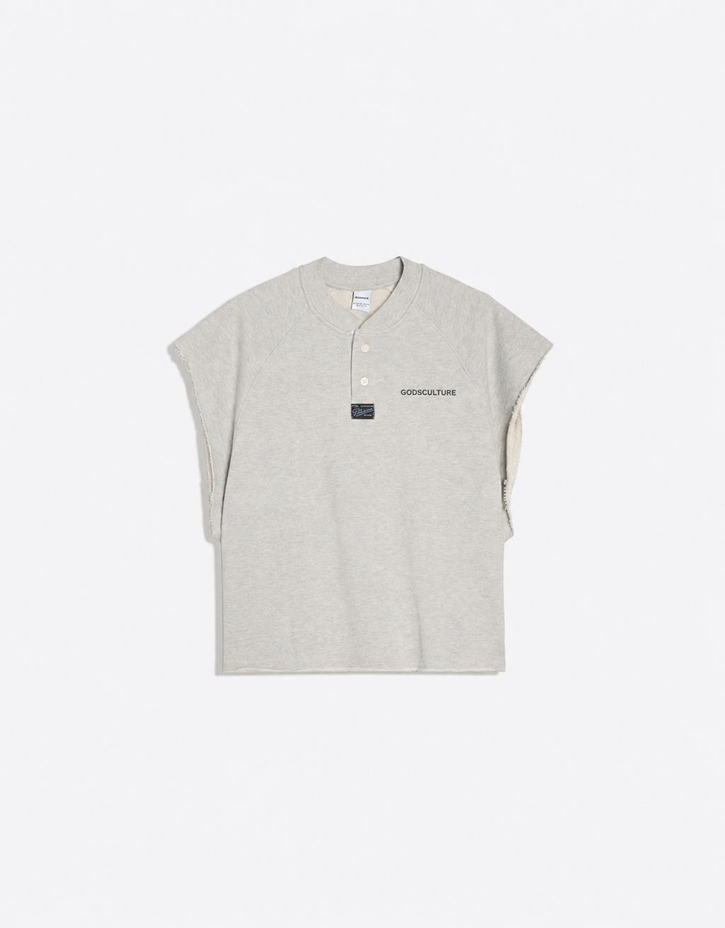 GODSCULTURE Raw Edge Sleeveless Henley