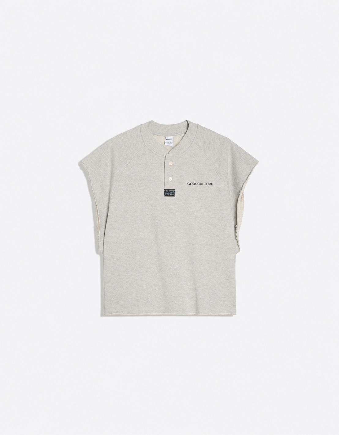 GODSCULTURE Raw Edge Sleeveless Henley