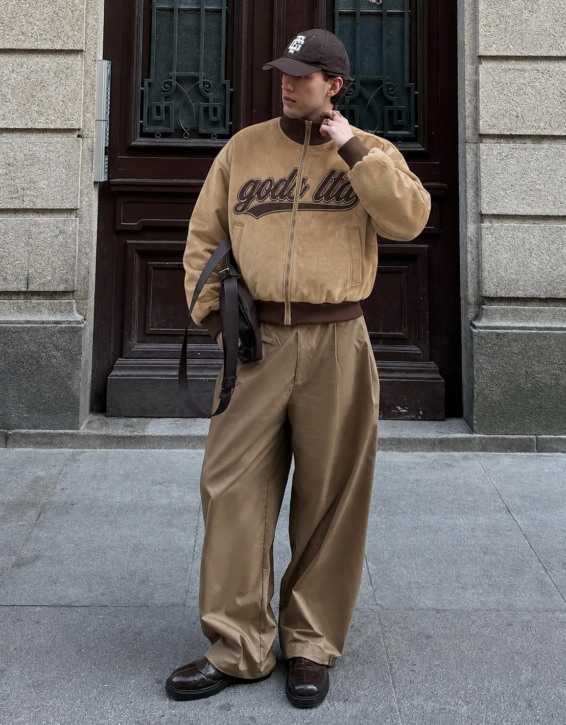 SUEDE-EFFECT JACKET BEIGE