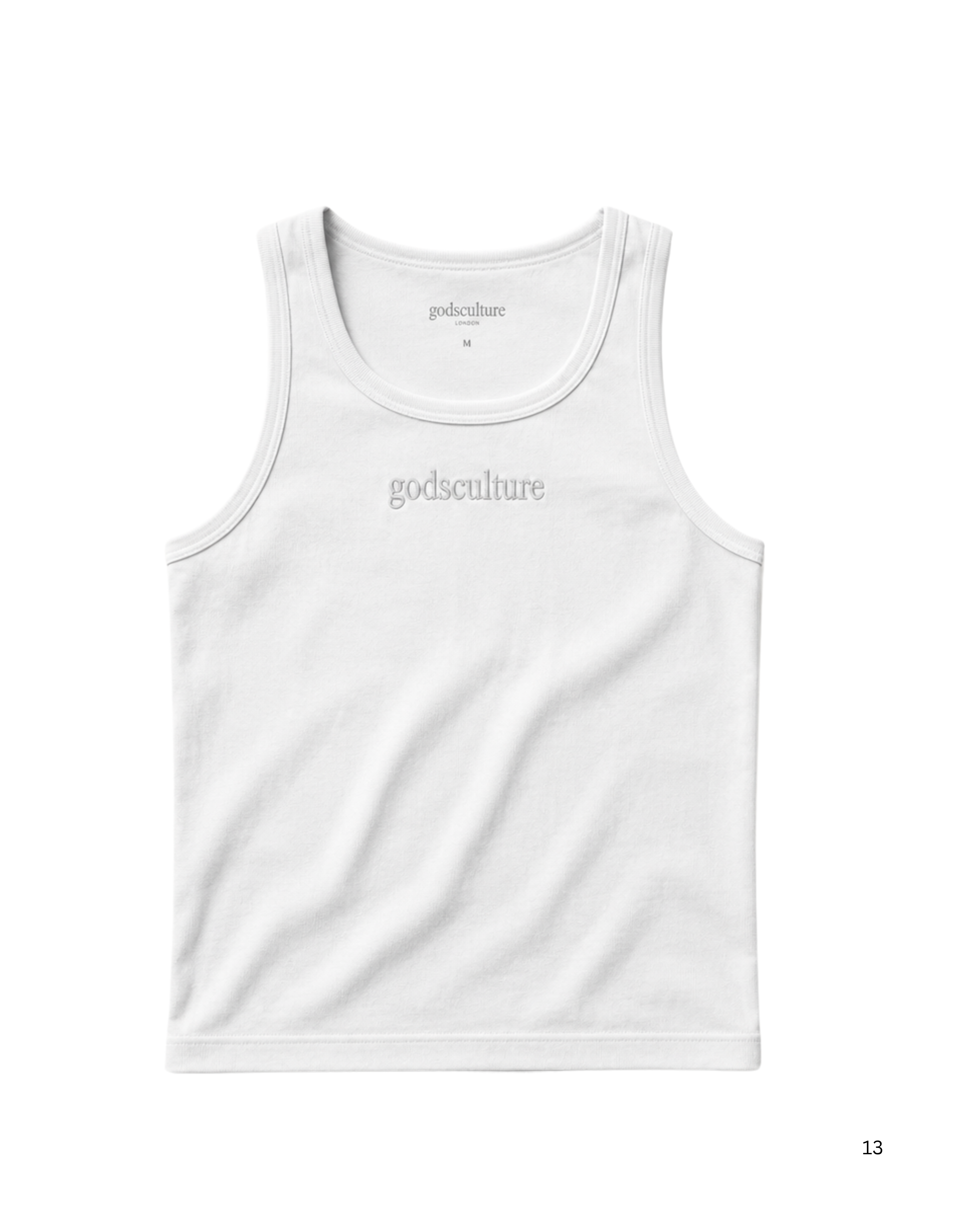 Godsculture Essential Ribbed Tank – White