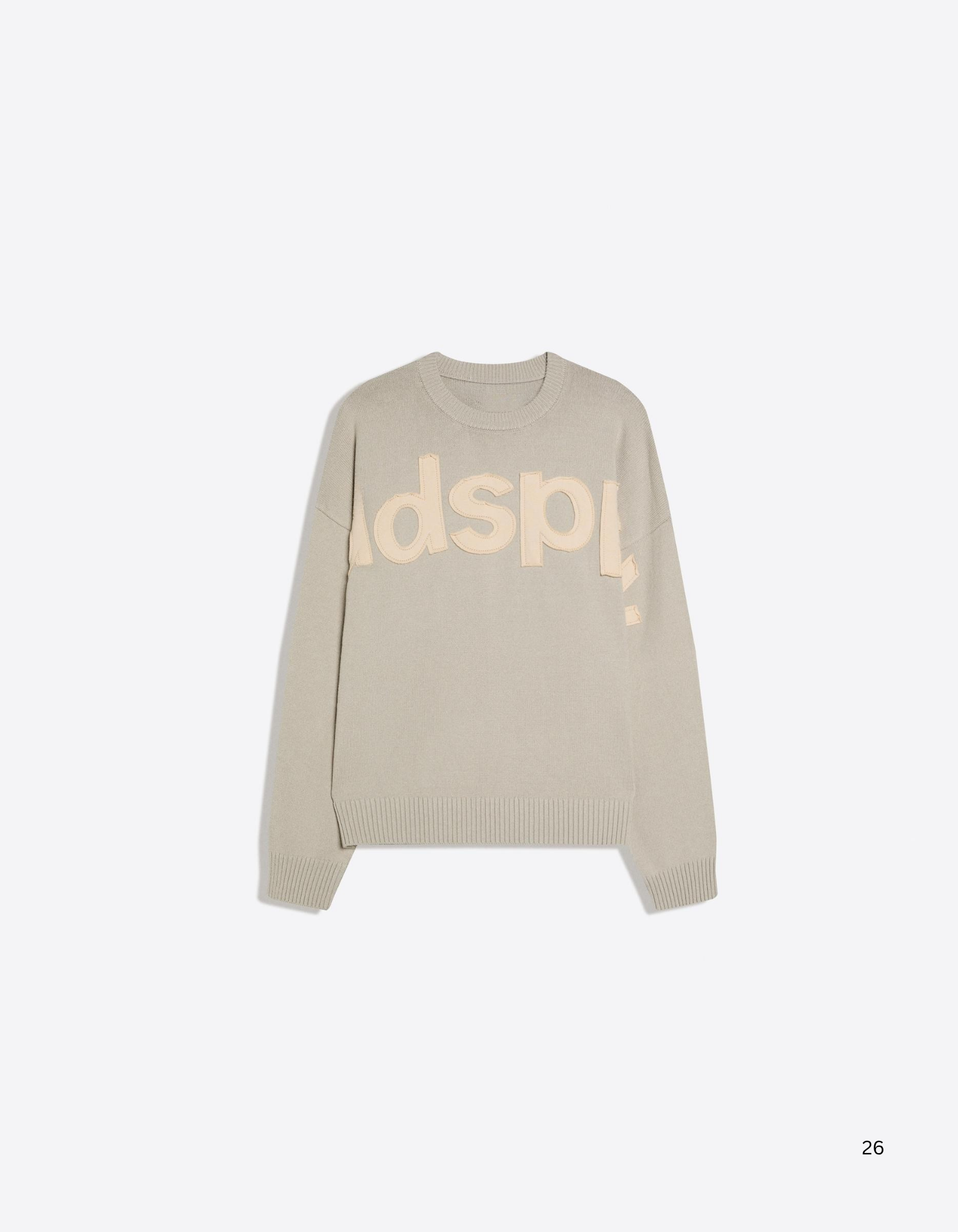 God splly Patch round sweater