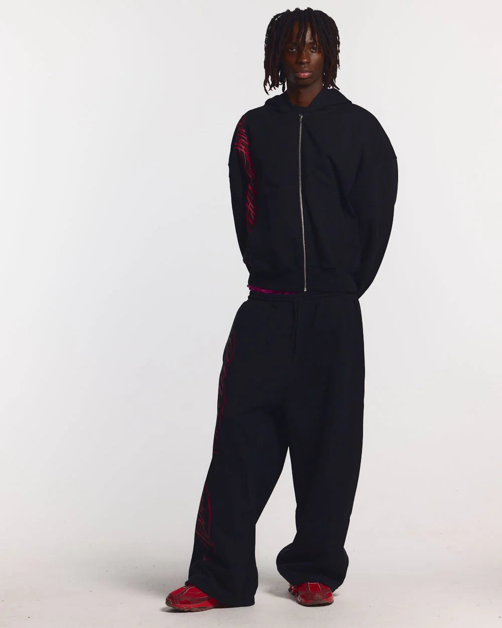 Midnight Script Wide-Leg Sweatpants