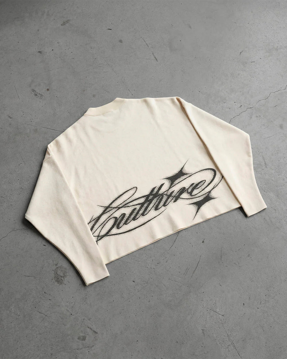 Waffle Knit Crewneck – Black