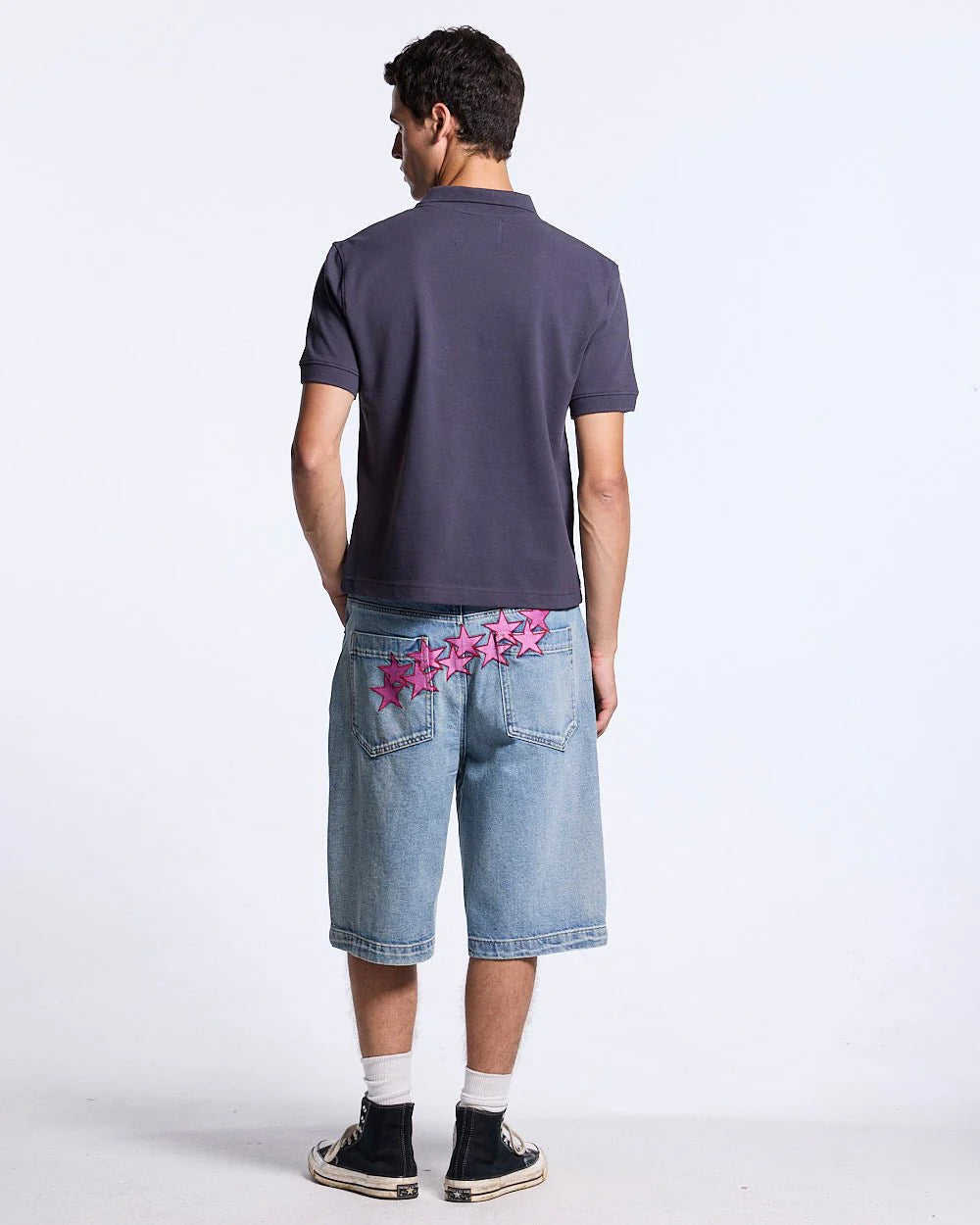 STARS SHORTS LIGHT DENIM