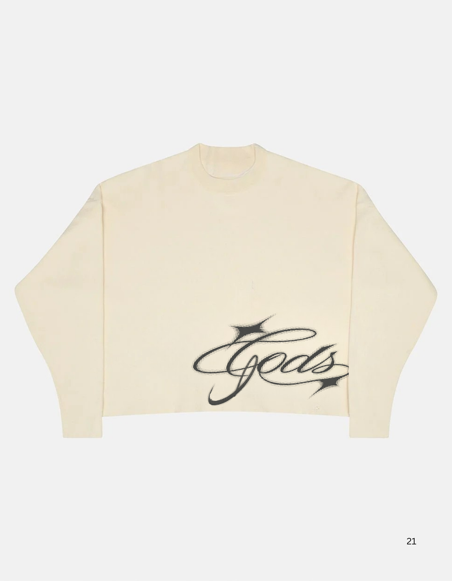 Waffle Knit Crewneck – Black